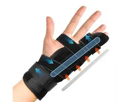 Vingerspalk voor middelvinger, ringvinger en kleine vingers, trigger, vingerspalk, polssteunbrace, verstelbare afneembare riemen voor linker- en rechterhand (M)