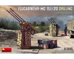 MiniArt Modelbouwpakket Auto - 35438 Flugabwehr-MG 151/20 Drilling - Kanon Plastic - 1:35 - Modelbouw