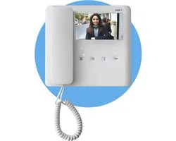 CAME AGT V - Video-intercom met hoorn - 5” LCD scherm - soft touch toetsen - programmeerbare AUX-toets - Voor systemen X1 - Wit - Parlofoon