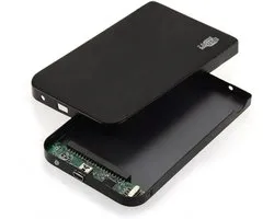 Boîtier externe 2.5 pouces pour HDD/SSD avec USB 2.0 - Sans outils et transparent