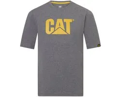 Caterpillar T-shirt Trademark Logo Front - Grijs - Maat XL