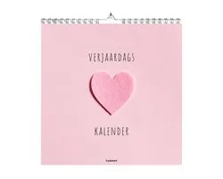 Verjaardagskalender Liefde - Love - Valentijn - Wandkalender - Moederdag - Mama - Cadeau Idee - Planner - Positieve Spreuken - Inspirerend - Geluk - Happy - Maandplanner - 21 x 21 cm - Birthday - Positiviteit - Romantisch - Hartjes - Vriendschap