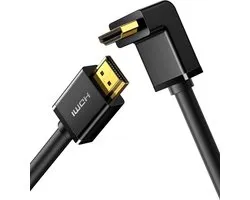 Câble HDMI CoverMore - Conception coudée - 1,5 mètre - 4K Ultra HD - eARC - HDMI haut débit - Convient pour Sony PS5, PS4, Xbox Series X, Blu- Ray, HDTV, Oled TV, Samsung, Philips