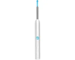 Kit de nettoyage des oreilles avec caméra, écouvillon auriculaire HD, otoscope, chargeur USB-C, endoscope, tire-cérumen, écouvillon auriculaire, kit de nettoyage des oreilles, blanc