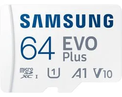 Samsung EVO Plus - Micro SD Kaart - Inclusief SD Adapter - 160 MB/s - 64 GB