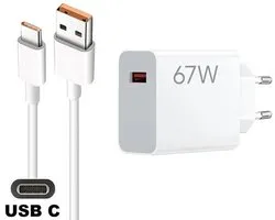 OneOne snellader + 1,2m sterke USB C kabel. 67W Quick Charge lader. Oplader adapter past op Motorola Razr 40 / 40 Ultra, Razr 50 / 50 Ultra, Razr +, Edge 40 / 40 Neo, Edge 50 / 50 Fusion / 50 Pro / 50 Ultra