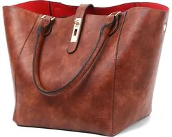 Sqlp Tassen dames leer grote shopper grote hengseltassen tas student schooltas werk handtassen