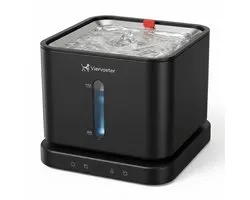 Viervoeter® Fontaine à eau sans fil en acier inoxydable - Fontaine à eau avec capteur pour chat et chien - Comprend 3 filtres et une batterie amovible - 3L - Autonomie de 30 jours