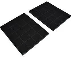 AllSpares Koolstoffilter (2St.) voor afzuigkappen geschikt voor AEG-Electrolux AEG ECFBPL01 - Airforce AFFCAF16 - Electrolux AEG Zanussi 9029865756 en Novy 508-900758 (237x192x10mm)
