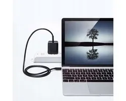 Denmen D01T USB-C Kabel 2.4A Zwart - Laden & Data