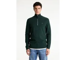 CHASIN' Heren Trui - Oscar Half Zip - Donkergroen