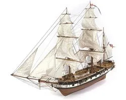 Modelbouwset Schip - Historisch Model - Hobby Bouwen - Gedetailleerde Onderdelen - Schaal 1:60 - Bruin