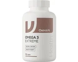OstroVit Omega 3 Extreme 90 Capsules – 1000mg Fish Oil – EPA DHA – Heart Brain Support