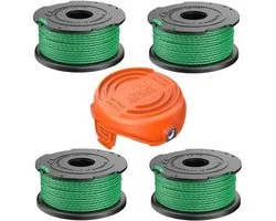 Vier vervangende spoelen Geschikt voor de BLACK+DECKER A6486-XJ grasmaaier, inclusief één maaikap 90583594