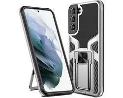 Coque Samsung S22 Plus Magnetic Armor Antichoc Zliver - Coque Samsung S22 Plus avec Anneau de Fixation - Coque Galaxy S22 Plus Armor - Coque Samsung S22 Plus Ultra Mince Souple en TPU avec Kick Tooth