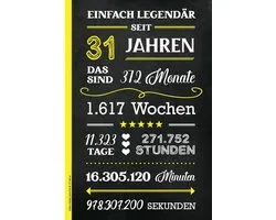 Geburtstag Geschenk 31 Jahre: Notizbuch A5 Geburtstagsgeschenk für Männer lustige Geschenke zum 31. Geb liniertes Buch für Notizen Geschenkidee für Erwachsene zur Geburtstagsfeier für 31 Jährige