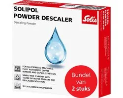 Solis Solipol Powder Descaler Ontkalker Koffiemachine - Geschikt voor Capsulesystemen, Waterkokers en Andere Apparaten - Ontkalkingspoeder - 3x 50 gram - Bundel van 2