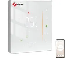 Thermostat intelligent Zigbee pour Chauffage par le sol - Numérique et programmable, compatible avec Alexa et Google Home
