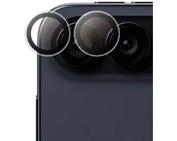 PanzerGlass, Camerabeschermer Geschikt voor Apple iPhone Duo inclusief Applicator, Zwart / Transparant