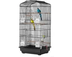 Grande cage pour perroquets, 99,1 cm (39 po), ouverture sur le dessus, pour perruches et petits Vogels, avec balançoire, perchoir et nettoyage facile