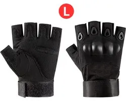 Airsoft Handschoenen - Tactical - Tactical Gloves - Leger - Tactical Handschoenen Hardknuckle - Paintball - Militaire - Vingerloze - Zwart L