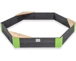 EXIT Aksent Houten Zandbak Zeshoek 160x140cm - Zandbak voor Buiten - Kinderzandbak - FSC Hout - Tuin