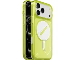 AULUMU Coque Transparente Jaune - Coque adaptée pour Apple iPhone 18 Pro Max - Compatible avec MagSafe - Phosphorescent - Anti-traces de doigts - Coque arrière en PC - Transparent