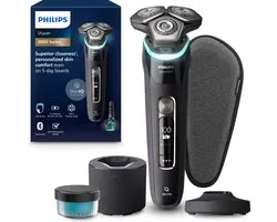 Philips Shaver 9000 Series S9976/55 - Elektrisch scheerapparaat – met trimmer – mannen - Met Quick Clean Pod - Donkergrijs