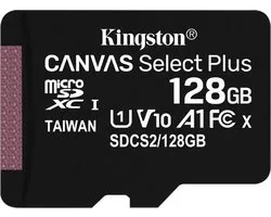 Kingston - Micro SD kaart - Class 10 - 128GB