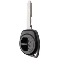 Autosleutelbehuizing 2 knoppen met sleutelbaard – Geschikt voor Suzuki Swift, SX4, Ignis, Vitara, Wagon R, Opel Agila, Fiat Sedici, Subaru Justy – Inclusief transponderhouder