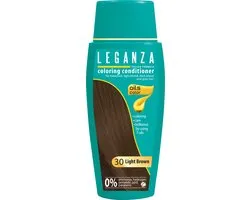 Leganza Coloring Conditioner Light Brown – Natuurlijke Kleurspoeling Lichtbruin – Semi-Permanente Haarkleuring met Natuurlijke Oliën – Zonder Ammoniak – 150ml