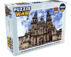 Puzzel De Santiago de Compostela kathedraal in Spanje - Legpuzzel - Puzzel 1000 stukjes volwassenen
