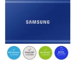 Samsung Portable SSD T7 - 1TB - Blauw