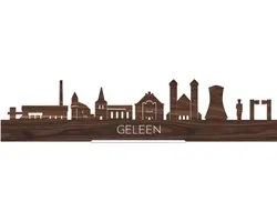 Standing Skyline Geleen Noyer - 60 cm - Décoration d'intérieur design - Décoration à poser et à suspendre - Plus de villes disponibles - Cadeau pour lui - Cadeau pour elle - Anniversaire - Fête - Pendaison de crémaillère - Intérieur - WoodWideCities