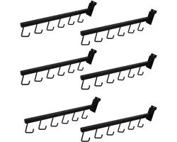 CNQLIS 6pcs 6 hooks Slatwall hooks hangers, for grid wall and wire lattice wall hangers gridwall hooks, display clothes, accessories and housewares, for garage shop retail