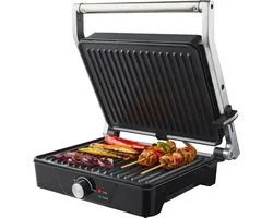 Tomado TGC4001S - grande grille de contact - température réglable - noir / acier inoxydable - 2000 watts