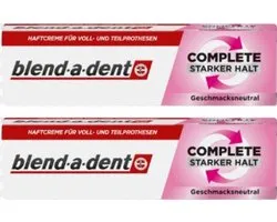 Blend-a-dent - Super kleefcrème - voor gebit en deelprothese - Neutrale Smaak - Voordeelset a 2 stuks a 47 gram!!