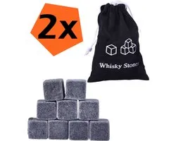 Whiskey Stenen Voor Koude Drankjes - Herbruikbare Whiskey Stones - Whiskeystenen IJsblokjes - 18 Stuks