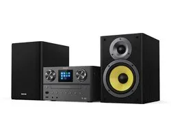 PHILIPS TAM8905 - Stereo-installatie met Bluetooth en Internetradio DAB+/FM, Microsysteem (USB, Spotify Connect, CD, MP3-CD, 100 W, Basreflex-luidsprekers, Digital Sound Control