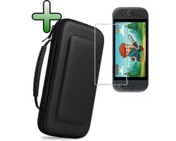 Hoesje Geschikt voor Nintendo Switch 2 Case Hoes Hard Cover Met Screenprotector - Bescherm Case Geschikt voor Nintendo Switch 2 Hoes - Zwart