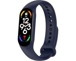 Bracelet en silicone Strap-it pour Xiaomi Mi Band 7 - Bleu foncé