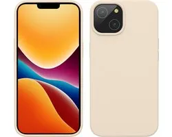 kwmobile phone case for Apple iPhone 14 - Coque avec revêtement en silicone - Coque pour smartphone en crème