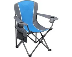 Camping Chair Foldable Fishing Chair Foldable 160 kg Load Capacity Folding Chair with Armrest Cup Holder Steel Frame Portable Camping Chair