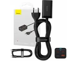 Baseus GaN3 Pro - Chargeur 65W avec Câble de Charge USB C 100W - Zwart