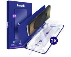 2-Pack Screenprotector Geschikt voor Samsung Galaxy S25 Ultra - Buddi Easy Fit Tempered Glass met Installatietray - 9H+ Gehard Glas - Case Friendly Glasplaatje - Eenvoudige montage