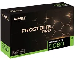 INNO3D NVIDIA GeForce RTX 5080 iChill Frostbite Pro - Carte vidéo - 16 Go - GDDR7 - PCIe 5.0 - 1x HDMI 2.1 - 3x DisplayPort 2.1