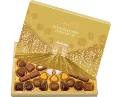 Lindt CHAMPS ELYSÉES Gold gemengde chocolade pralines 468 gram - 44 premium chocolade pralines - Kerstcadeau