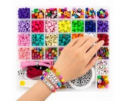 BOTC Bead Set - 20 couleurs - 4500 pièces - Sparkling Bijoux Making Package - Colliers et Bracelets - Faites vos eigen bijoux - Bijoux filles