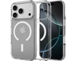 Just in Case hoesje geschikt voor iPhone 17 Pro - Compatibel met MagSafe - Military Grade Backcover - Transparant