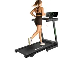 Tunturi Cardio Fit T30 Loopband - Hardloopband met bluetooth - Wandelband - 23 programma's - Inklapbaar - Walking pad - Compact - 0,8 tot 14,0 km/u - EU veiligheid gecertificeerd - Incl Gratis app